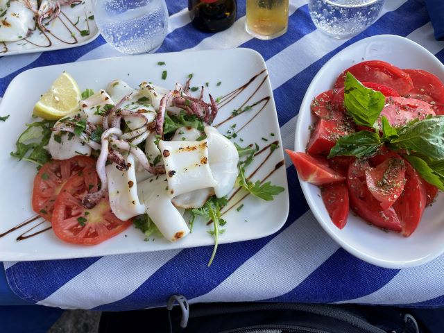 grilled squids , Porta Marina, Sorrento
