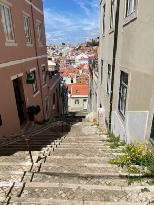 Lissabon, kuja, portaat